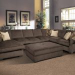 Casual Formal Living Room Decorating Ideas Charming Dark Grey Velvet  Oversized U Shaped Sectional Sofa With Chaise Lounge And Rectangle Ottoman  Coffee Table