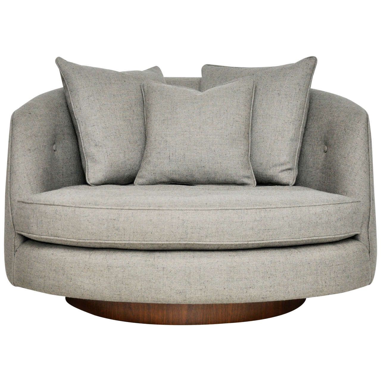 Milo Baughman Large Swivel Chair | From a unique collection of antique and  modern swivel chairs