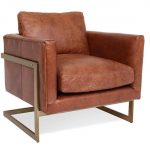 London Modern Cognac Leather Club Chair