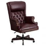 Flash Furniture High Back Traditional Tufted Burgundy Leather Executive  Swivel Office Chair-CIJ600BY - The Home Depot