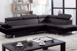 2 Piece Modern Bonded Leather Right Facing Chaise Sectional Sofa -  Traveller Location