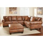 Sanremo Top Grain Leather Sectional Sofa and Ottoman Set by Greyson Living  (Sanremo Sectional with