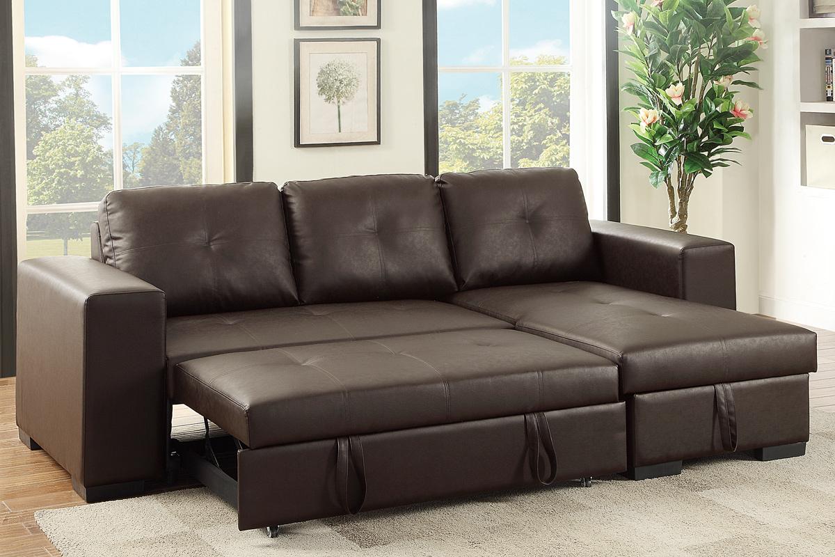 Leather Sectional Sleeper Sofa