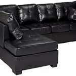 Darie Sectional Sofa with Left-Side Chaise Black