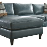 Turquoise Leather Sectional With Chaise Lounge