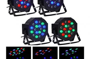 Amazon.com: CO-Z LED Stage Lights, 4 Pack 18x3W RGB Par Lights, 4pcs