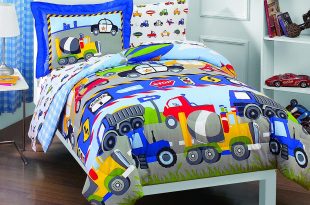 Traveller Location: Dream Factory Trucks Tractors Cars Boys 5-Piece Comforter Sheet  Set, Blue Red, Twin: Home & Kitchen
