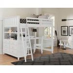 Amazon.com: NE Kids Lake House Full Loft Bed with Desk in White
