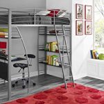 Amazon.com: DHP Studio Loft Bunk Bed Over Desk and Bookcase with
