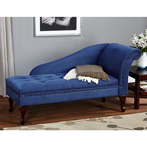 Traveller Location: Blue Chaise Storage Lounge Chair Sofa Loveseat for Living Room  or Bedroom: Kitchen & Dining