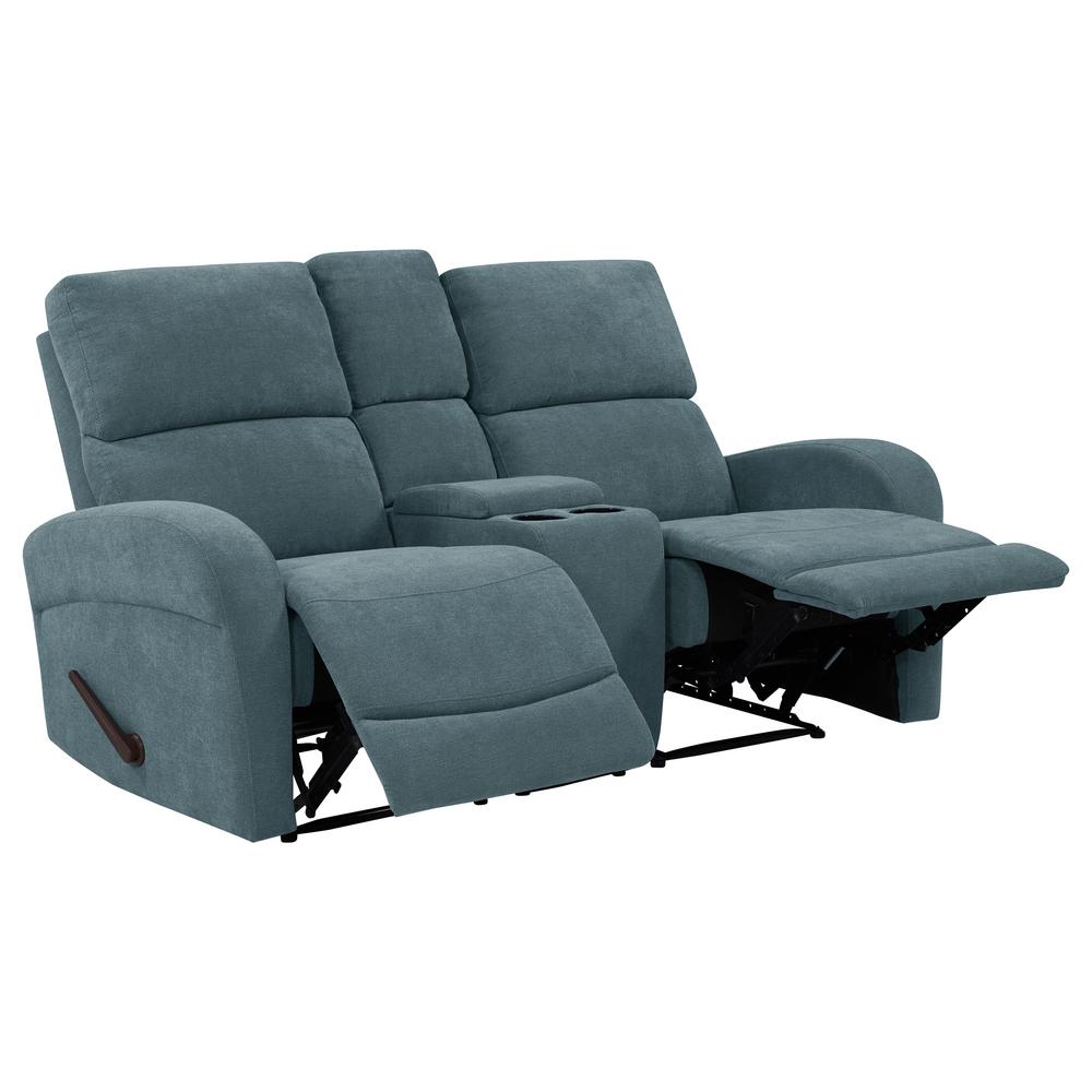 ProLounger Caribbean Blue Chenille 2-Seat Recliner Loveseat with Power  Storage Console-RCL53-BRM55-2SC - The Home Depot