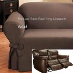 Reclining LOVESEAT Slipcover Low Back Ribbed Texture Chocolate Adapted for  Dual Recliner Love Seat | Slipcover 4 recliner couch | Pinterest | Loveseat