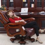 Luxury massage chair boss chair leather reclining massage thick high-grade  leather chair swivel office