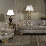 Upholstered luxury sofas for classic living room Paris