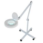 Image is loading Rolling-Adjustable-MAGNIFYING-LAMP -BEAUTY-Standing-Mag-Light-