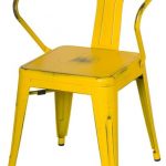 Metropolis Metal Arm Chair, Disstressed Yellow - Contemporary - Dining  Chairs - by novidesignhub