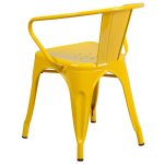Our Yellow Metal Indoor-Outdoor Chair with Arms is on sale now.