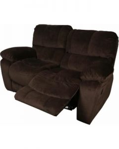 Porter Ramsey Cocoa Brown Microfiber Dual Reclining Loveseat, Porter  International Designs