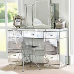 Image is loading Large-TOUGHENED-Mirrored-furniture -Dressing-Console-table-desk-