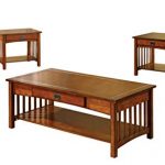 Amazon.com: Furniture of America Francia 3-Piece Mission Style Table