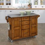Home Styles Create-a-Cart Warm Oak Kitchen Cart With Stainless Top