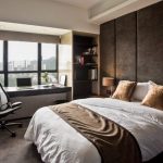 desks-for-bedrooms-bedroom-contemporary-with-bay-window-bedroom-bedroom-desk -bookshelves-bronze-brown-built-in-shelves-carpet-contemporary