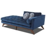 Klaussner Fairfax Mid-Century Modern Chaise Lounge with Right-Facing Arm