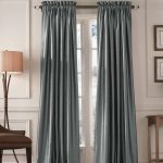 Modern Curtains Ideas Images. Charming Blue Silk Long Curtains Ideas