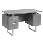 Techni Mobili Gray Modern Office Desk with Storage