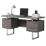 Call to Order · Harley Modern Dark Taupe Desk with Storage Pedestals