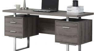 Call to Order · Harley Modern Dark Taupe Desk with Storage Pedestals