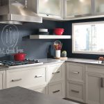 Asher gray kitchen cabinets in Maple Cirrus