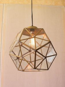 Gold Glass Geometric Large Pendant Light | Lighting | Lighting