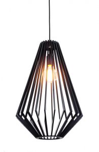 SVEN BLACK WOOD LARGE PENDANT - Modern Pendants - Pendant Lights