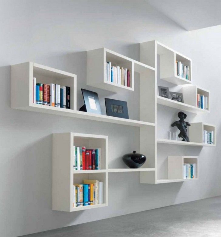 Modern Mounted Bookshelves That Catch An
  Eye