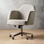 Miles Grey Boucle Office Chair