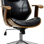 Baxton Studio Rathburn Modern Office Chair, Walnut/Black