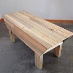 Modern beetle kill pine wood bench, handmade and designed by Andrew Traub.  Modern blue pine furniture