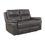 Furniture of America Soron Modern Reclining Loveseat in Gray - IDF-6540-LV
