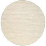 Arviso Hand-Woven Wool White Area Rug
