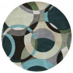 Forum Modern Circle Pattern Round Rug In Sea Foam Teal By Surya Intended  For Rugs Designs 1