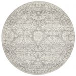 SKU #NETW7127 Oxus Silver & Grey Power Loomed Modern Round Rug is also  sometimes listed under the following manufacturer numbers:  MIR-358-SIL-150X150,