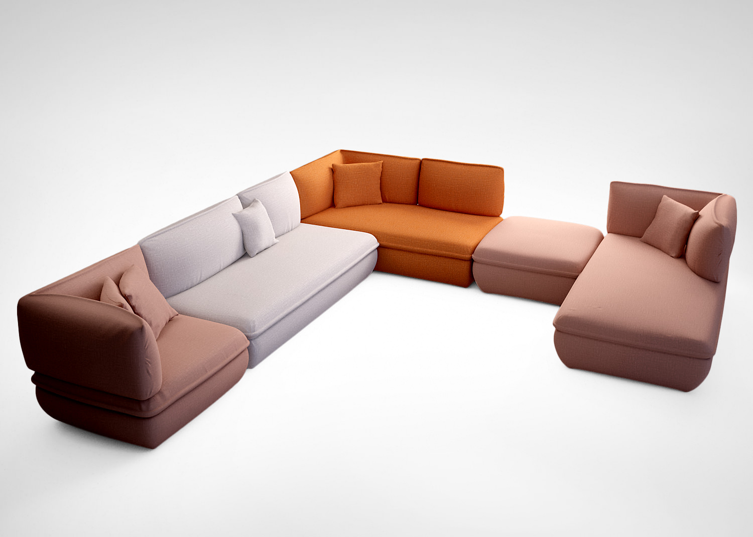Depadova Mimic modular sofas 3D model