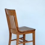 Oak Set of 5 robust and comfortable bleached oak dining chairs For Sale
