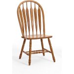 Country Oak Dining Room Chair with Turned Legs - Classic Chestnut