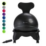 Gaiam Classic Balance Ball Chair – Exercise Stability Yoga Ball Premium  Ergonomic Chair for Home and Office Desk with Air Pump, Exercise Guide and