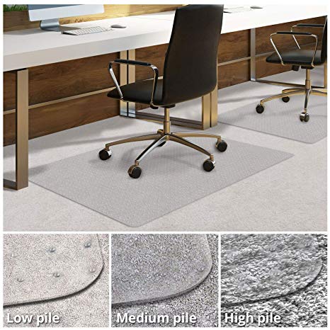Office Chair Mat for Carpeted Floors | Desk Chair Mat for Carpet | Clear  PVC Mat