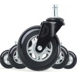 Lifelong Office Chair Casters Replacement Chair Wheels, Rollerblade Style,  Black & Grey, 5/Set (BL2375) | Staples