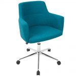 Lumisource Andrew Contemporary Adjustable Teal Fabric Office Chair