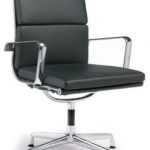 Director Padded Stationary Office Chair, Black